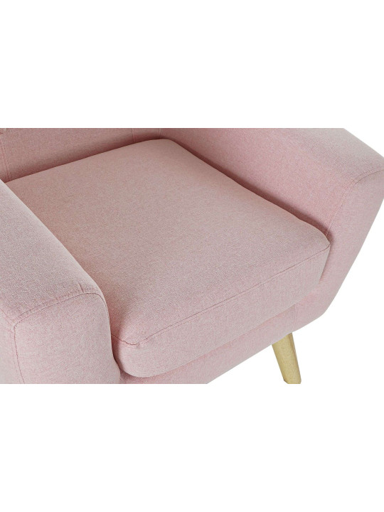 Fauteuil rose pâle scandinave
