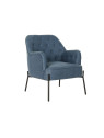 Fauteuil capitonné bleu Fauteuil capitonné bleu