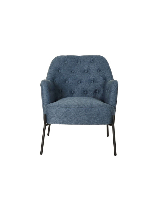 Fauteuil capitonné bleu Fauteuil capitonné bleu