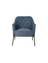Fauteuil capitonné bleu Fauteuil capitonné bleu