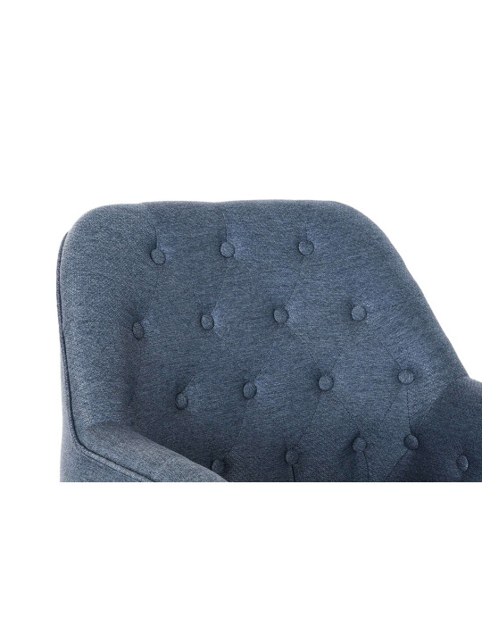 Fauteuil capitonné bleu Fauteuil capitonné bleu