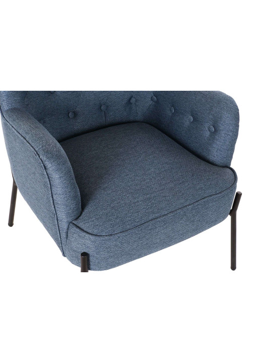 Fauteuil capitonné bleu Fauteuil capitonné bleu