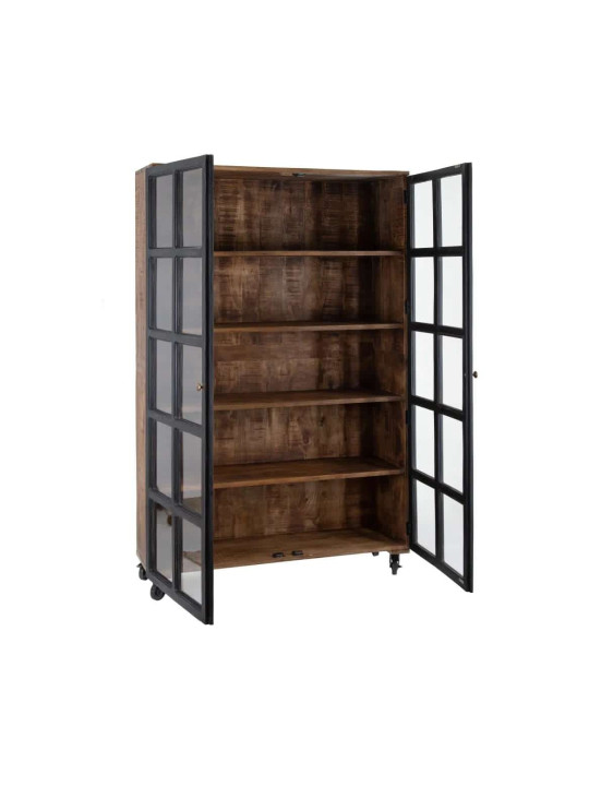 Armoire vitrée Victoria en bois de manguier Armoire vitrée Victoria en bois de manguier