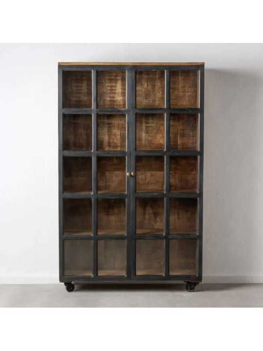 Armoire vitrée Victoria en bois de manguier Armoire vitrée Victoria en bois de manguier