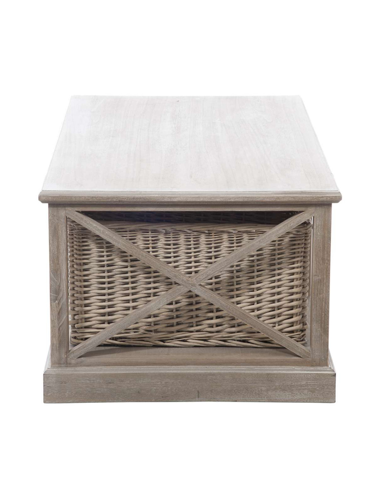 Table salon bois avec panier
