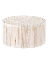 Table basse Paulette en bois de Teck blanc Table basse Paulette en bois de Teck blanc