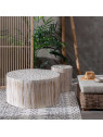 Table basse Paulette en bois de Teck blanc Table basse Paulette en bois de Teck blanc