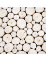 Table basse Paulette en bois de Teck blanc Table basse Paulette en bois de Teck blanc