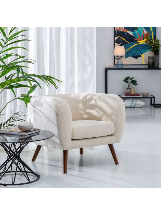 Fauteuil scandinave crème Fauteuil scandinave crème
