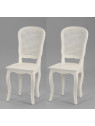 Set de 2chaises cannées Murano écru