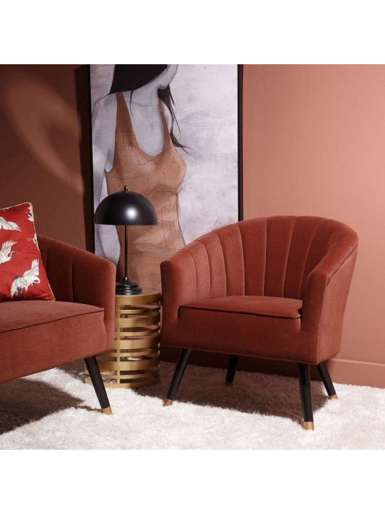 Fauteuil en velours tuile Fauteuil en velours tuile