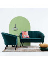 Fauteuil en velours bleu canard Fauteuil en velours bleu canard