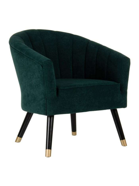Fauteuil en velours bleu canard Fauteuil en velours bleu canard