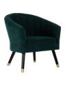 Fauteuil en velours bleu canard Fauteuil en velours bleu canard