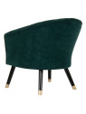 Fauteuil en velours bleu canard Fauteuil en velours bleu canard