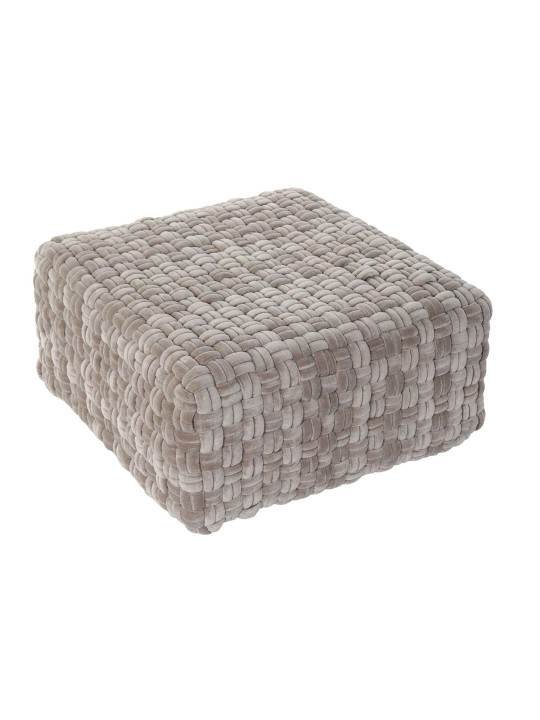Coussin de sol tressé gris