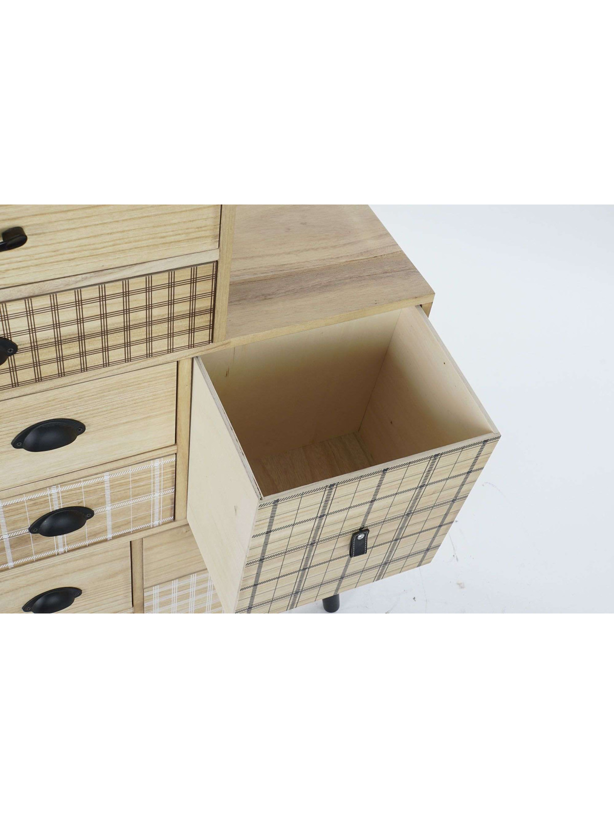 Commode 12 tiroirs Rombo en bois de Paulownia