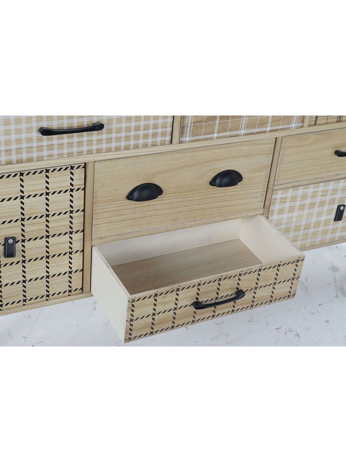Commode 12 tiroirs Rombo en bois de Paulownia