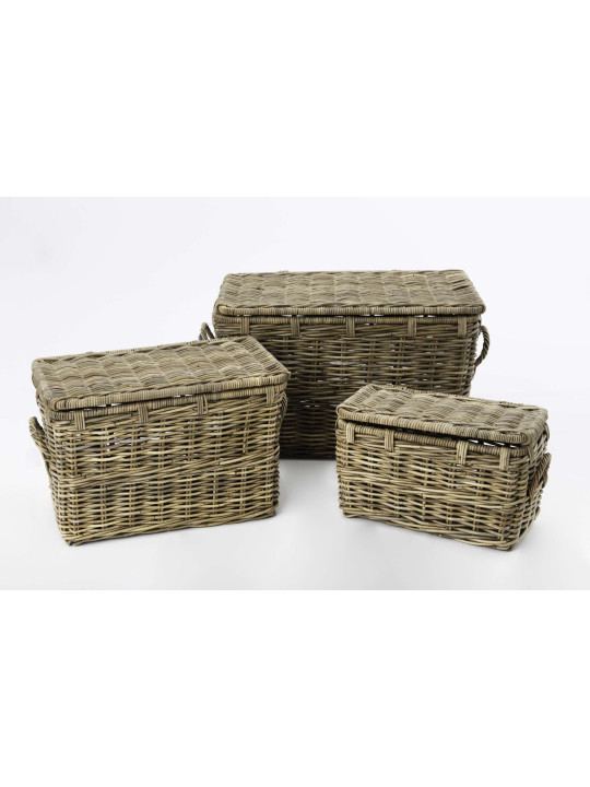 Set de 3 malles rotin Kubu