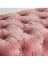Bout de lit capitonné Tardiano bois de manguier et velours