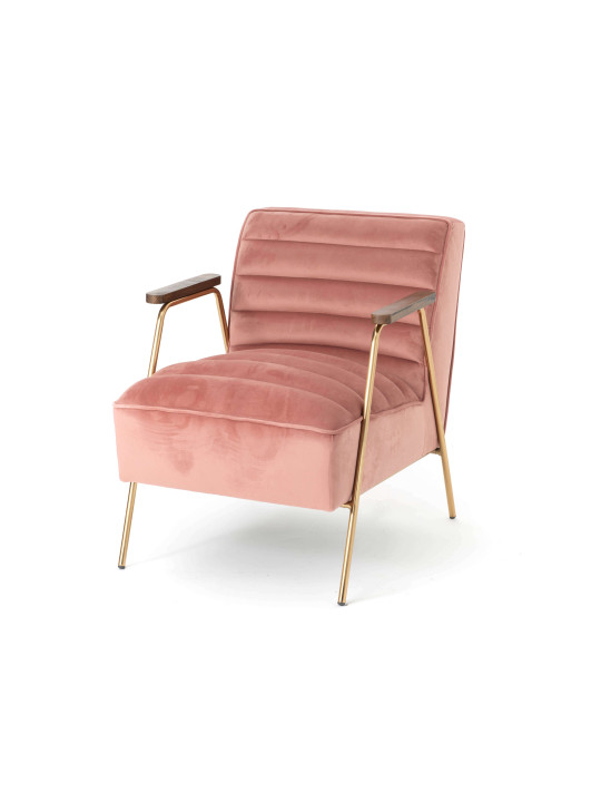 Fauteuil vieux rose Hutch