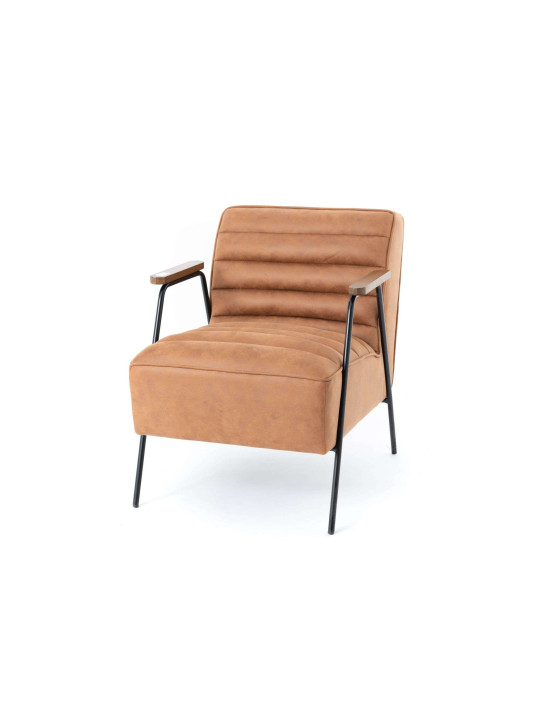 Fauteuil marron Hutch