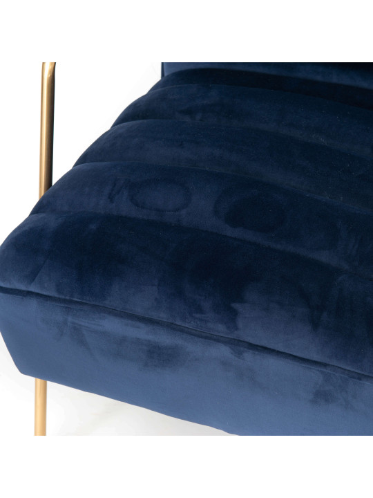 Fauteuil bleu nuit Hutch