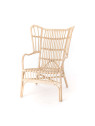 Fauteuil oreilles rotin