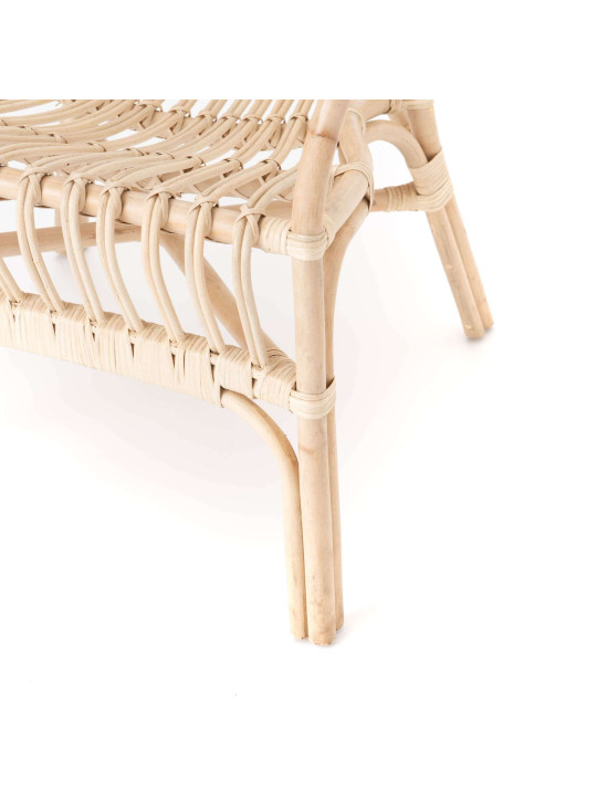 Fauteuil oreilles rotin
