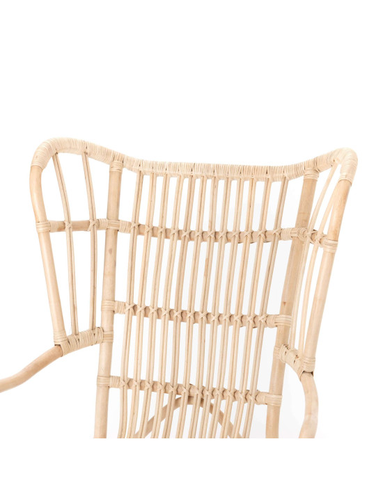 Fauteuil oreilles rotin