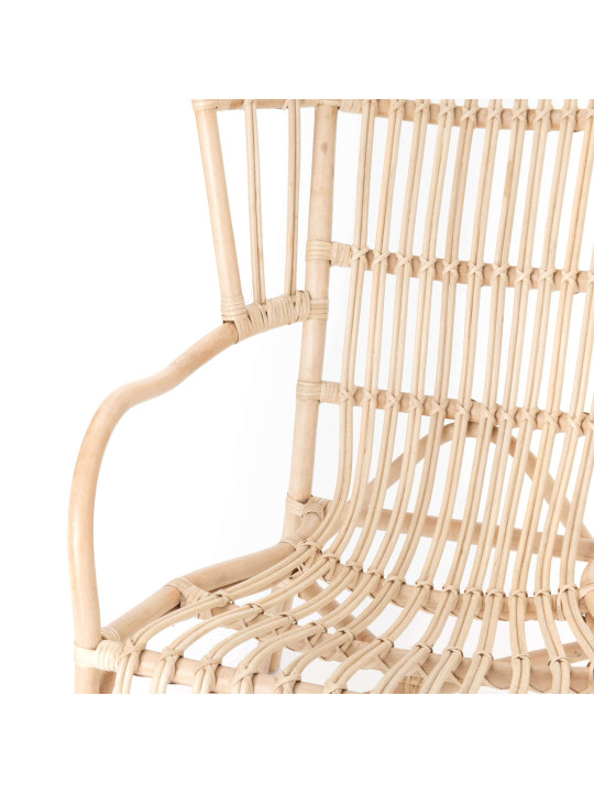 Fauteuil oreilles rotin