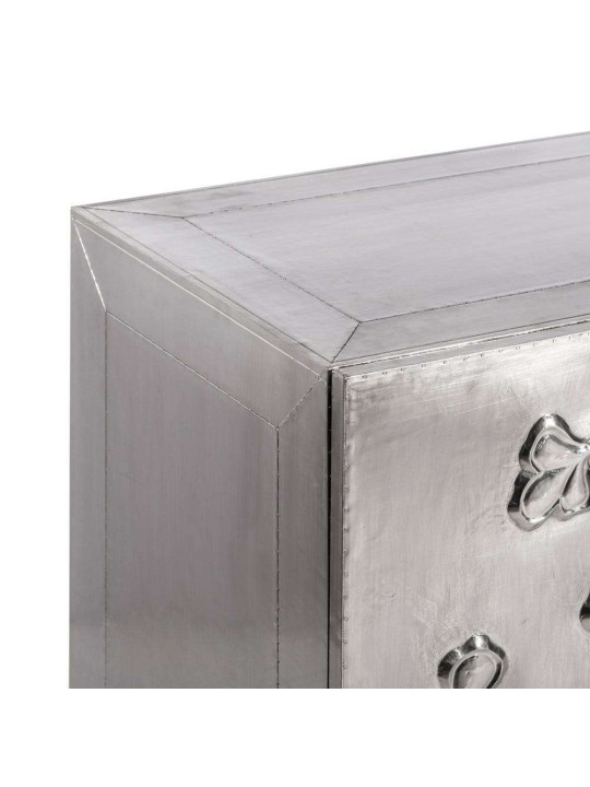 Grand bahut argent métal Grand bahut argent métal