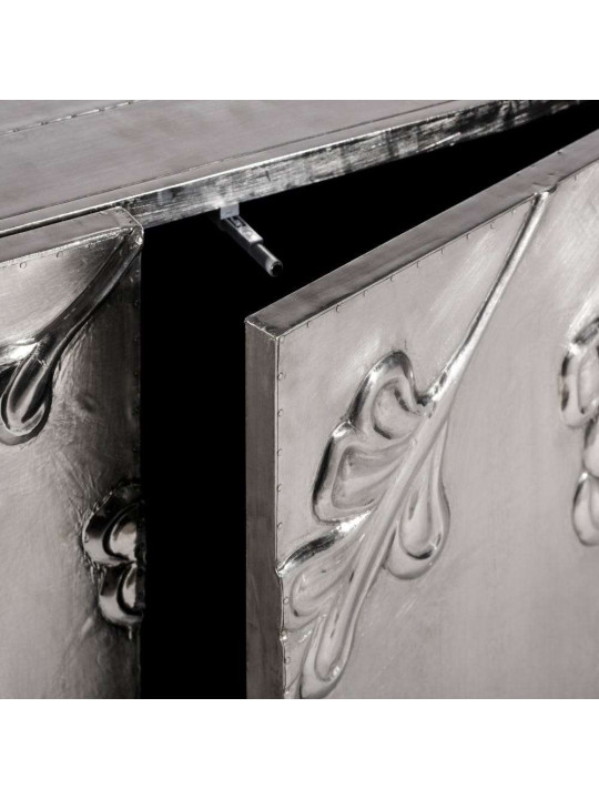 Grand bahut argent métal Grand bahut argent métal