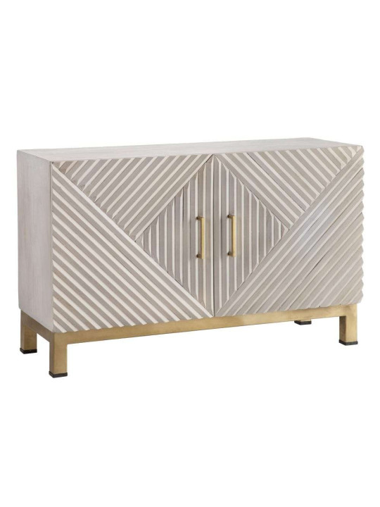 Buffet crème Denzzo en bois et métal or Buffet crème Denzzo en bois et métal or