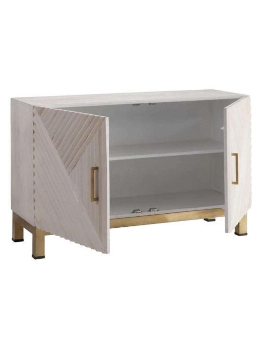 Buffet crème Denzzo en bois et métal or Buffet crème Denzzo en bois et métal or