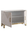 Buffet crème Denzzo en bois et métal or Buffet crème Denzzo en bois et métal or