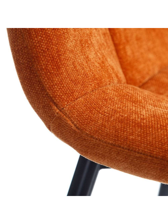 Chaise Alice en velours orange