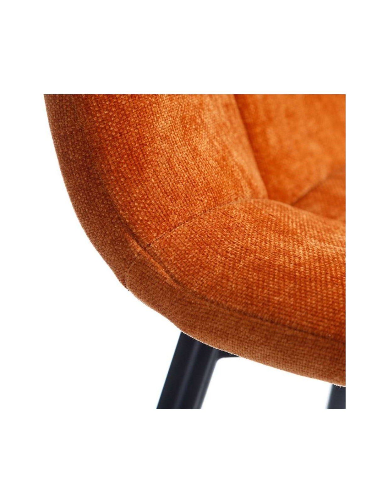 Chaise Alice en velours orange