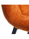 Chaise Alice en velours orange