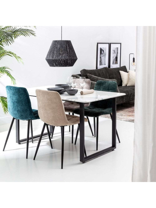 Chaise Alice en velours bleu marine Chaise Alice en velours bleu marine