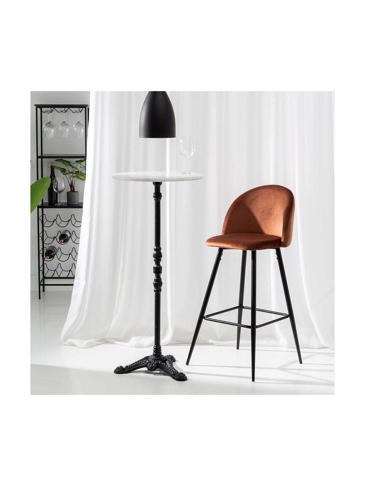 Chaise vintage en tissu vert foncé
