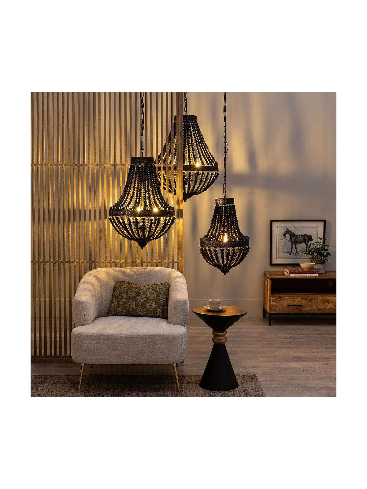 Lustre noir Myia