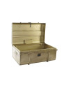 Lot de 2 coffres en métal doré Lot de 2 coffres en métal doré