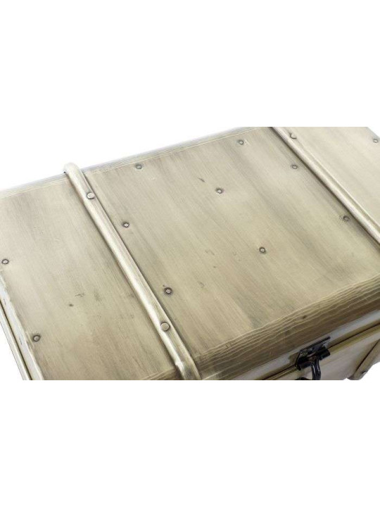 Lot de 2 coffres en métal doré Lot de 2 coffres en métal doré