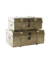 Lot de 2 coffres en métal doré Lot de 2 coffres en métal doré