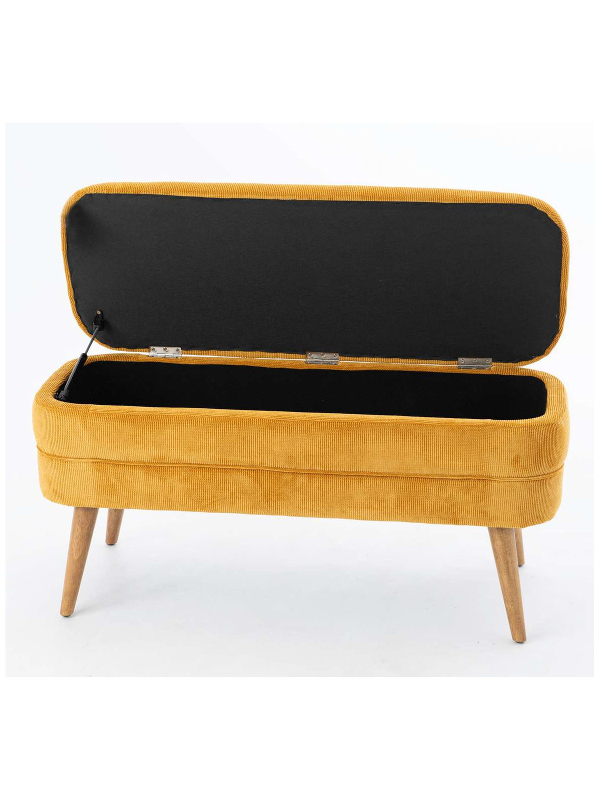 Banquette coffre jaune moutarde Amadeus