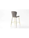 Chaise coquillage velours gris