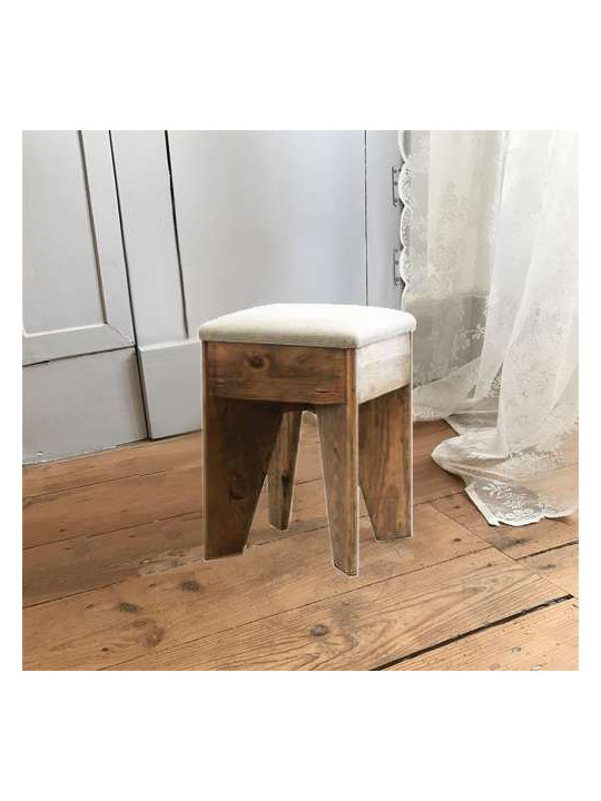 Tabouret Trapèze en pin recyclé