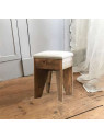 Tabouret Trapèze en pin recyclé