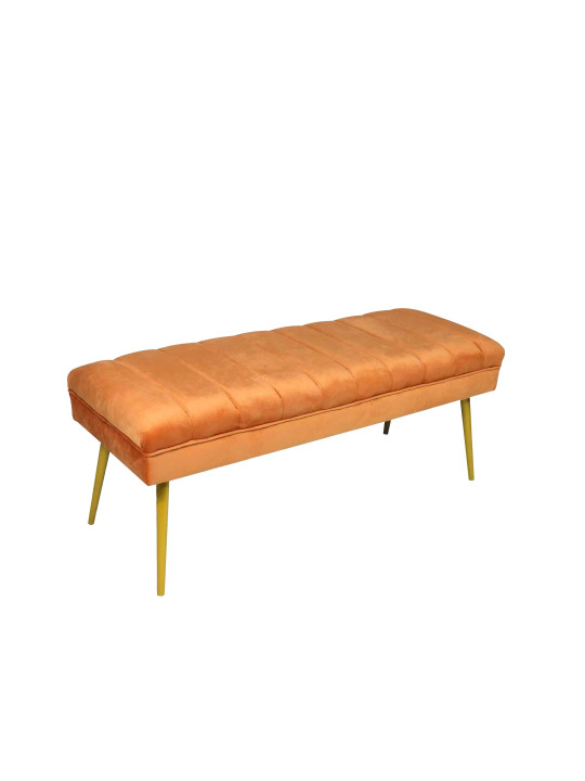 Banquette bohème velours orange